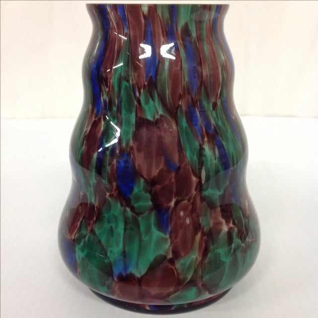 Art Nouveau Kralik Austria Cased Spatter Glass Vase For Sale - Image 3 of 5