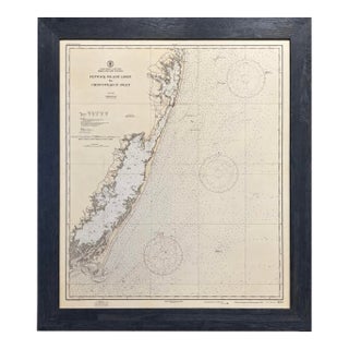 Maryland and Virginia Fenwick Island Light to Chincoteague Inlet - 1944 Nautical Map - Custom Framed For Sale