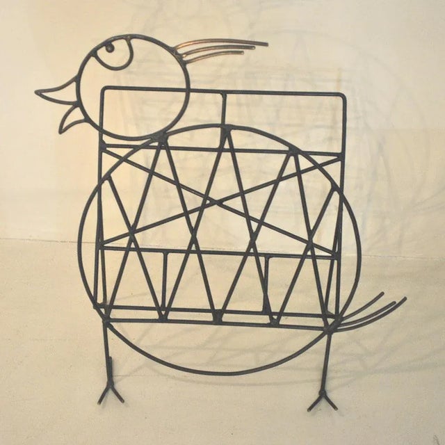 Black Iron Magazine Rack, 1930s For Sale - Image 8 of 10