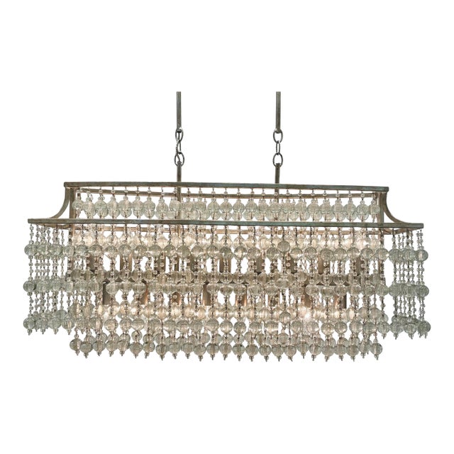 Currey & Company Art Deco Style Rainhill Chandelier For Sale