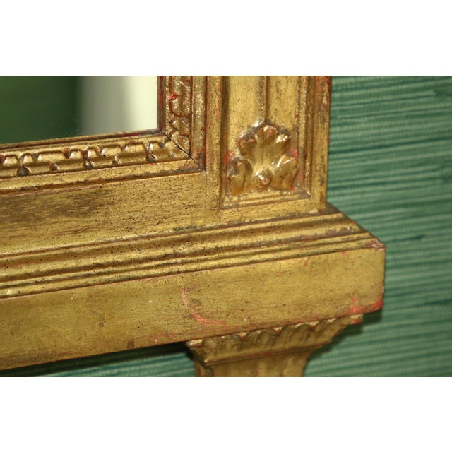 Neoclassical Vintage Neoclassical Style Gilt Wall Mirror For Sale - Image 3 of 8