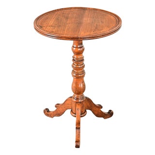 French 19th Century Walnut Pedestal Gueridon Table For Sale