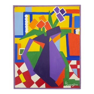 Vase and Flowers - Lloyd Franklin James, C. 1975 For Sale