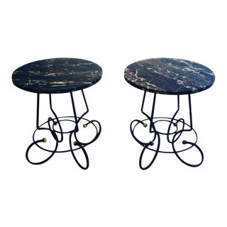 Side Tables in the Manner of Jean Royere - a Pair For Sale