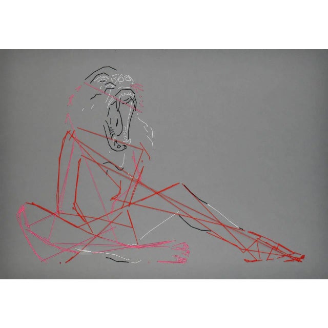 Double sided image #3 #1 A and B verso Cotton sewn on paper