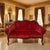 Wood Mid 20th Century The Chateau Salon: Custom French Louis XV Rococo Revival Crimson Velvet Settee For Sale - Image 7 of 14
