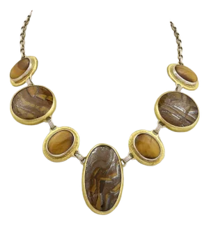 Gurhan One of a Kind Galapagos Tiger Eye Sterling & 24k Gold Necklace