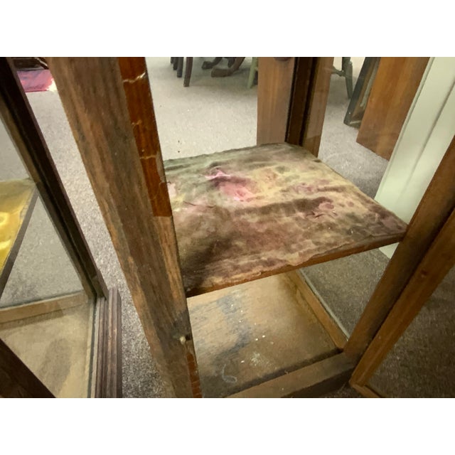 Wood Late 19th Century Pair of Antique Victorian Wood Display Cabinets For Sale - Image 7 of 9
