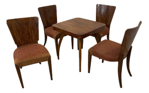 Spiderleg Table and Chairs by Halabala, Set of 5