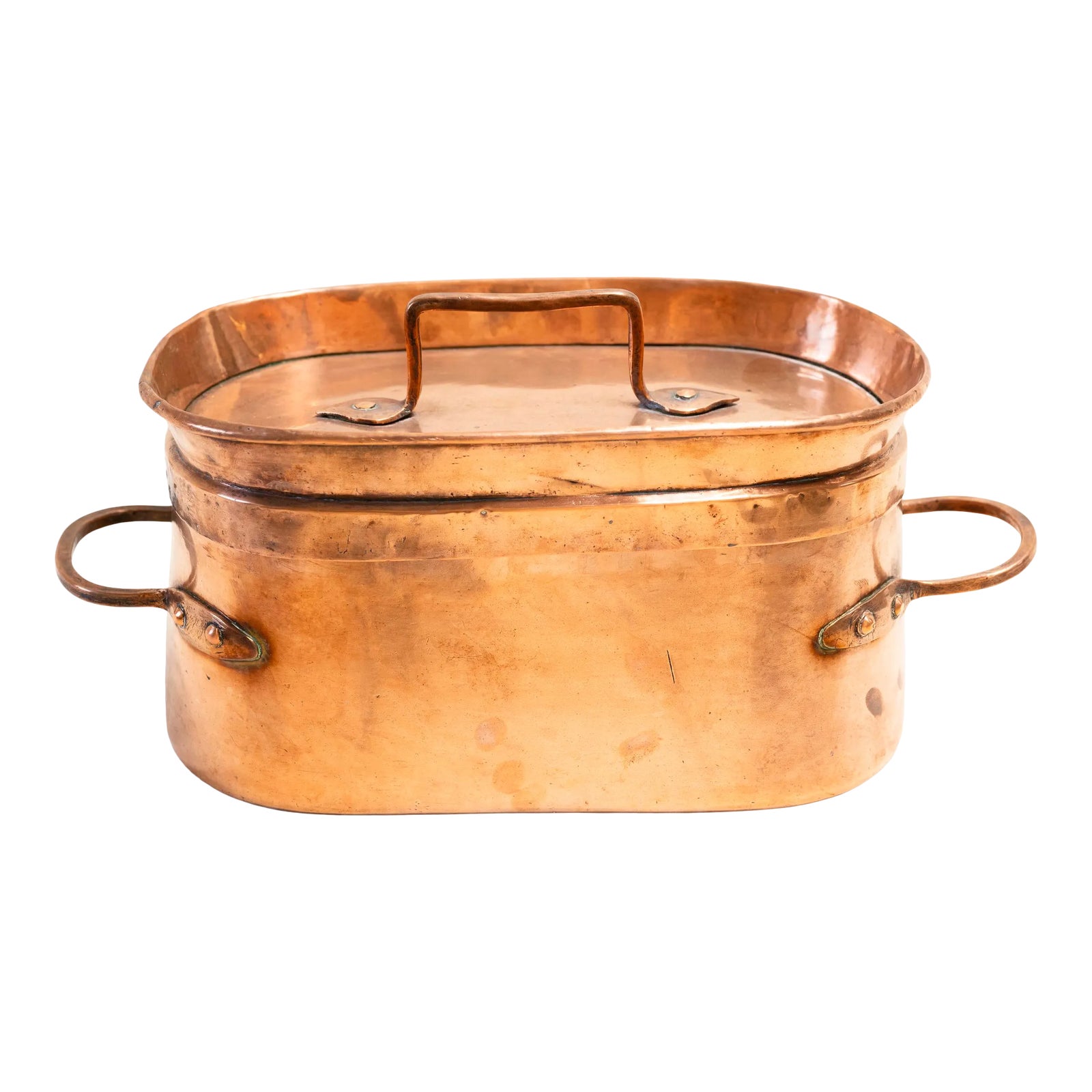 Late 19th Century Copper Daubière Beef Pot | Chairish