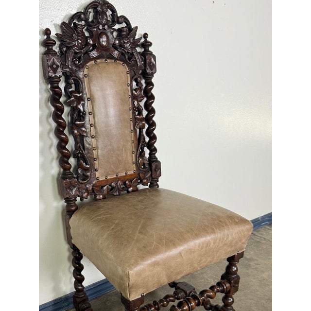 Wood Set of Six 19th C. Renaissance Revival Dining Chairs For Sale - Image 7 of 18