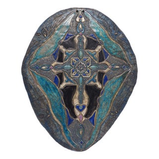 Raku Ceramic Wall Sculpture an Essential Look by Stefania Zoppellaro, 2022 For Sale