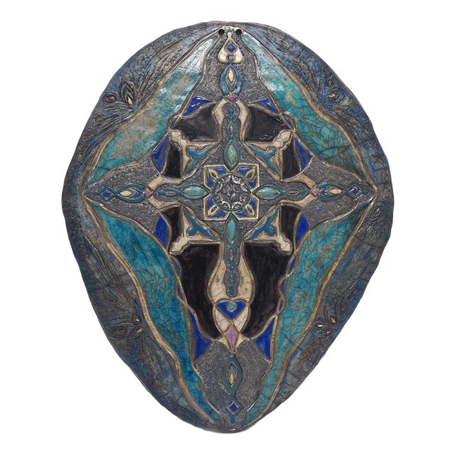Raku Ceramic Wall Sculpture an Essential Look by Stefania Zoppellaro, 2022 For Sale