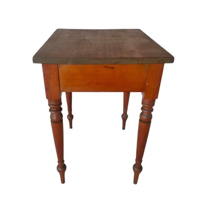 Mid 19th Century Sheraton Cherry Side Table, Antique American Design For Sale - Image 5 of 7