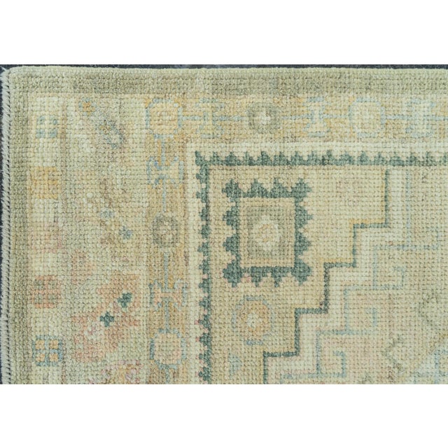 Early 21st Century Turkish Oushak Rug 3'1" x 7'7" #19276 For Sale - Image 5 of 8