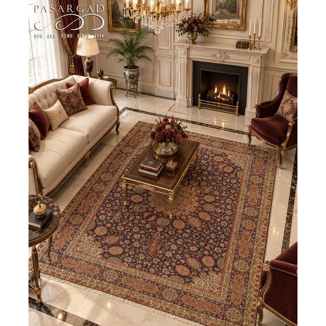 1940s Pasargad DC Ardabil Design Antique Rug For Sale - Image 5 of 5