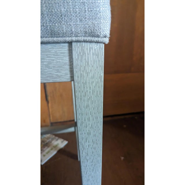Transitional Light Gray Tailored Fabric Bar Stools - Set of 2 For Sale In San Diego - Image 6 of 6