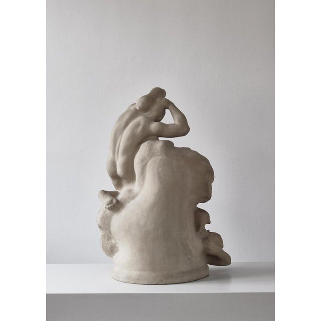 Art Nouveau Zeus & Io Sculpture in Terracotta by Kai Nielsen for Kähler, Denmark, 1922 For Sale - Image 4 of 18