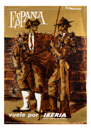 Vintage Iberia España Airline Poster, 1967