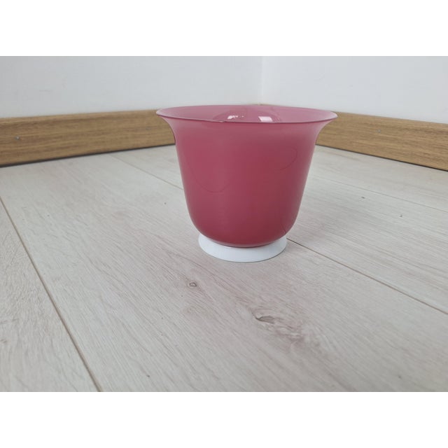 Opalini Series Vase in Pink Murano Glass from Venini, 1990s, in Very Good conditions. Designed 1990 to 1999 This piece has...