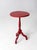 Farmhouse Vintage Red Pedestal Table For Sale - Image 3 of 11