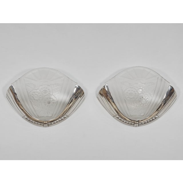 French Art Deco Wall Sconces by Georges Viarmé 1930 France - A Pair For Sale - Image 4 of 11