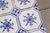 Blue Antique 1920s Portuguese Ceramic Tiles With Stylized Art Deco Rosette Motif Set of 14 For Sale - Image 8 of 18