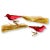Two mercury glass red birds with tinsel tails. Made circa 1970s. Clip is tight and strong. No maker's mark.