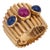 Vintage 2.70 Carat Ruby Sapphire 14k Yellow Gold Ring, Size 6 For Sale