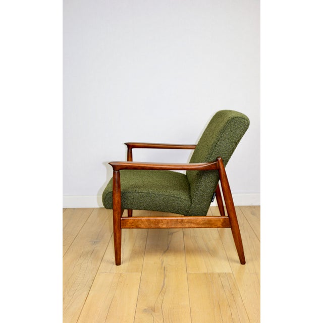 Textile Green GFM-64 Lounge Chair by Edmund Homa, 1970s For Sale - Image 7 of 13