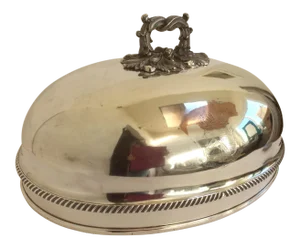 Antique Sheffield Plate Dome With Crest