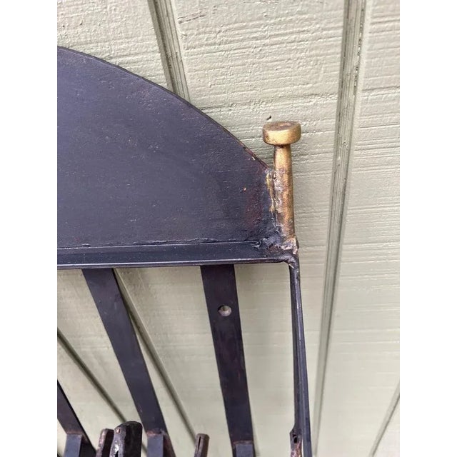 Wrought Iron Wall Mount Wine Bottle Holder For Sale - Image 9 of 13