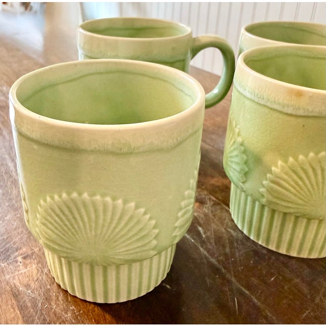 Jadeite Green Style Stacking Mugs For Sale - Image 4 of 12