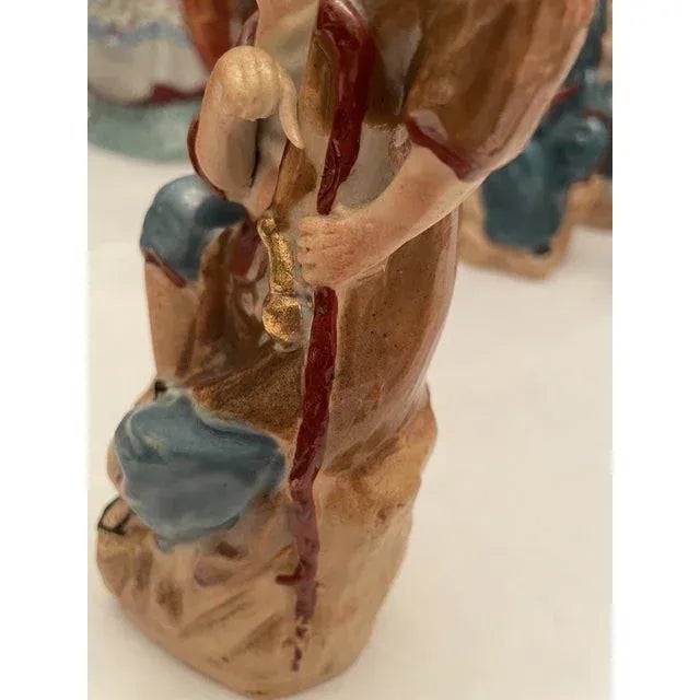 Antique Chinese Export Hand-Painted Polychrome Collector’s Figurine For Sale In Chicago - Image 6 of 8