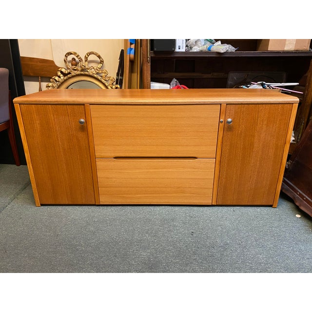 Mid 20th Century Style Teak Filing Cabinet Credenza Chairish