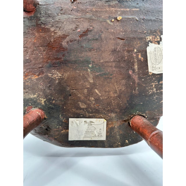 18th Century Primitive American Child's Windsor Chair For Sale - Image 11 of 12