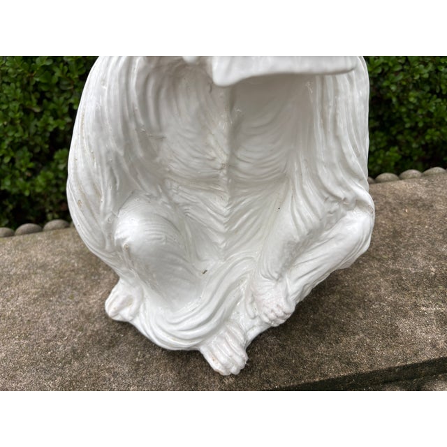 Mid-Century Modern 1960s Italian Glazed Ceramic Monkey Sculpture For Sale - Image 3 of 13