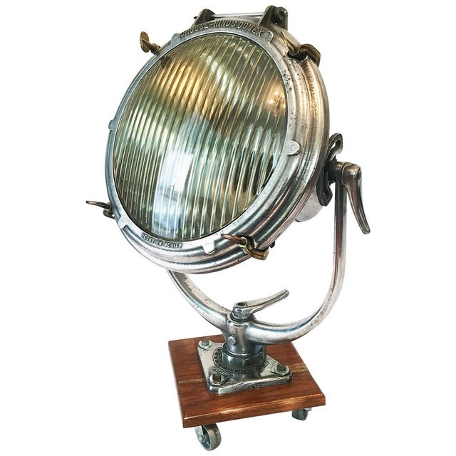 Metal Crouse Hinds Nautical Spotlight For Sale - Image 7 of 7