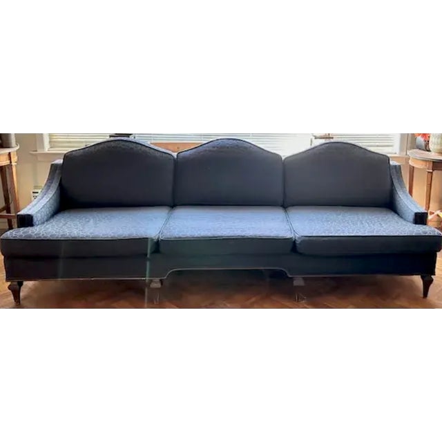 Mid 20th Century Mid Century Sofa in a Damask Faux Crocodile Pattern For Sale - Image 5 of 6