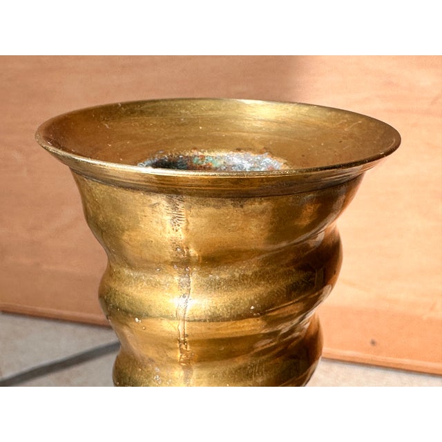 Metal Antique Historicist Brass Candlestick, Germany, 1900s-1920s For Sale - Image 7 of 12