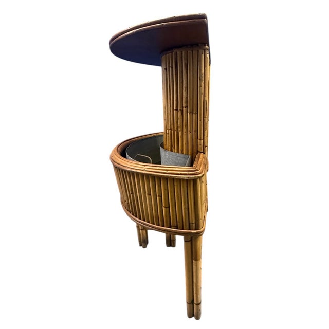 Vintage Rattan Table With Planter or DryBar For Sale - Image 12 of 12
