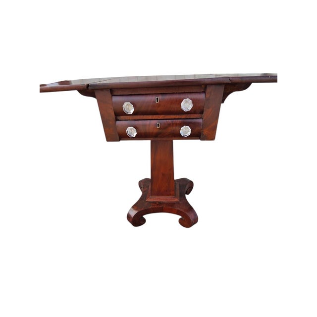 1840 American Mahogany Empire Drop Leave Side Table. For Sale - Image 17 of 17