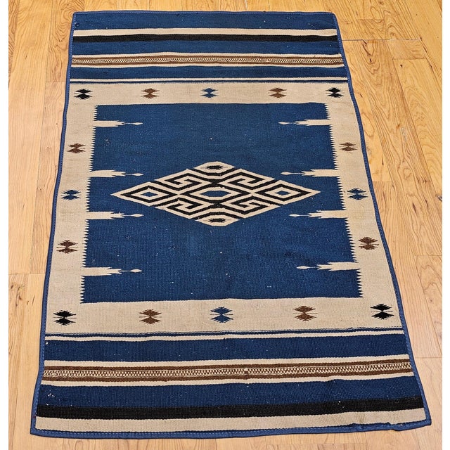 Early 20th Century Saltillo Serape Kilim Rug For Sale In Chicago - Image 6 of 9