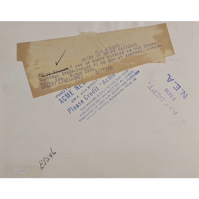 Traditional 1938 Grand NAtional Steeplechase Liverpool Equestrian Photograph For Sale - Image 3 of 3