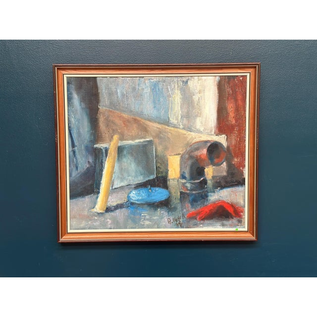R. Olsson, Still Life, 1950s, Oil on Canvas, Framed For Sale - Image 8 of 18