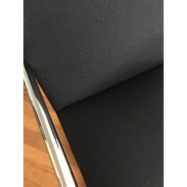 Metal Knoll Studios Ludwig Mies Van Der Rohe's Brno Tubular Chair Original Charcoal Fabric For Sale - Image 7 of 8