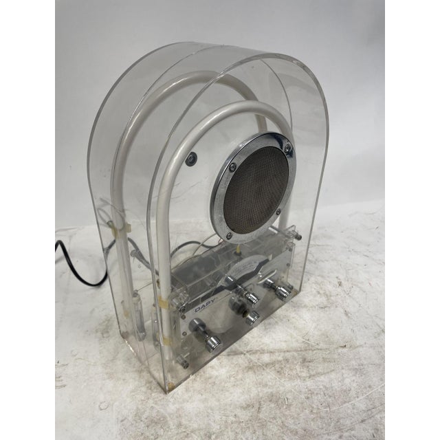 Radio Design in Acrylic Glass and Neon, 1980s For Sale - Image 8 of 18