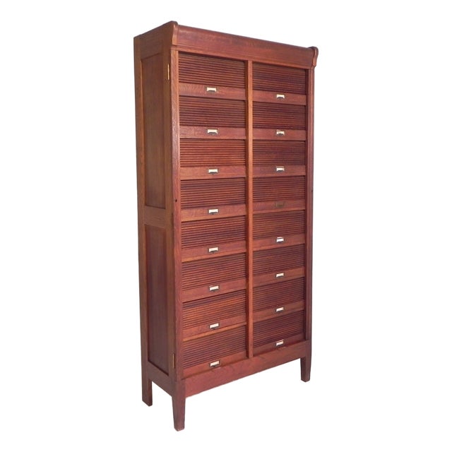 Roller Shutter Cabinet, 1930s For Sale