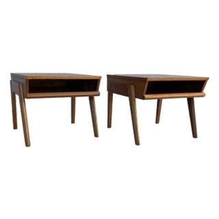 1950s John Keal for Brown Saltman Mahogany Side Tables - a Pair For Sale