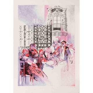 Mario Bardi, People, Lithograph, 1979 For Sale